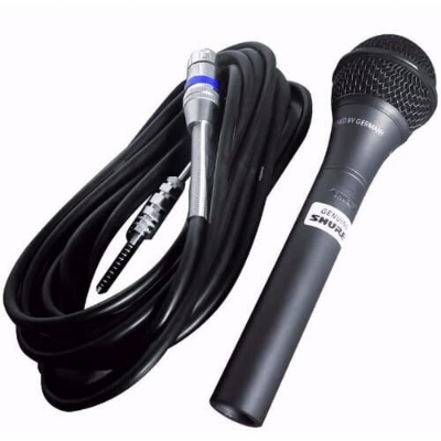 Picture of Professional Shure Sm-959 Uni-Directional Dynamic Microphone With XLR to 6.5mm Audio Cable 15 Feet (Black)