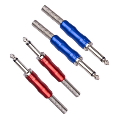 Picture of 4 PCS Guitar Audio Plug 6. 35mm Jack Solder Points Jst Connector Line Multicolour (Multicolor)