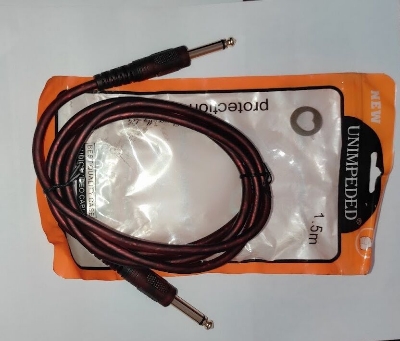 Picture of Copper Core Audio Cable For Guitar 6.5mm to 6.5mm Chocolate Colour 1.5M (Chocolate)