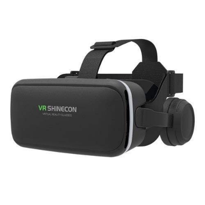 Picture of VR SHINECON G04E VR Headset Version Virtual Reality Glasses Stereo Headphones 3D Glasses Headset Helmets Support 4.7-6.53 inch Large Screen Smartphone (Black)