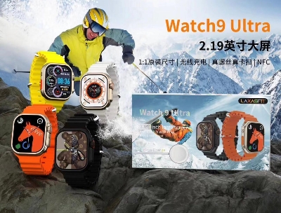 Picture of Watch 9 Ultra 49mm Unisex Smart Watch Series 9 2.19" Sport NFC Smartwatch Bluetooth Call Waterproof With Wireless Charger & Strip  for Apple & Android (Multicolor)