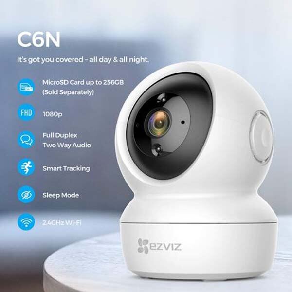 Picture of EZVIZ C6N/H6c Smart Wi-Fi Pan & Tilt Camera & IP Camera Security Camera (White)