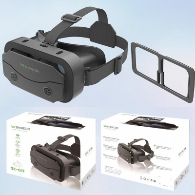 Picture of VR Shinecon SC-G13 High-Quality Virtual Reality Headset with HD Eye Protection, Breathable Silicone Padding, Detachable Screen Frame - New (Black)