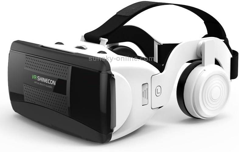 Picture of Shinecon G06EB VR 3D Virtual Reality Video Glasses Suitable for 4.7 inch – 6.1 inch Smartphone with HiFi Headset – Black (Black)