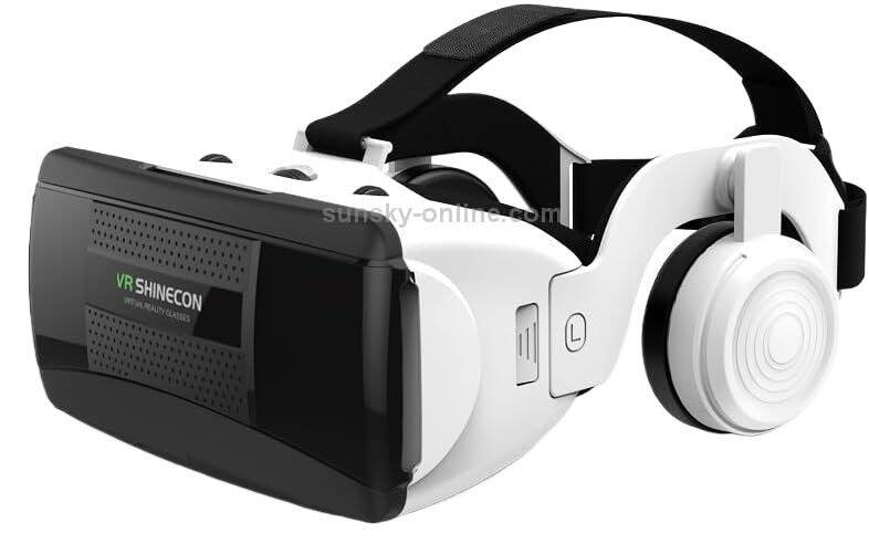 Picture of Shinecon G06EB VR 3D Virtual Reality Video Glasses Suitable for 4.7 inch – 6.1 inch Smartphone with HiFi Headset – Black (Black)