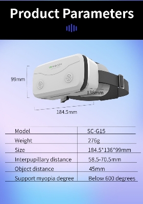 Picture of VR SHINECON SC-G15 Virtual Reality Glasses for 4.5-7 inch Smartphones (Multicolor)