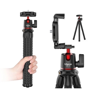 Picture of Ulanzi MT-11 Multifunctional Flexible Octopus Gorillapod Tripod with Ball Head & Phone Mount (Black)