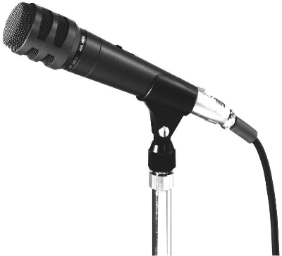 Picture of TOA DM-1200 Handheld Wired Dynamic Microphone for PA System with Cable - Black Color (Black)