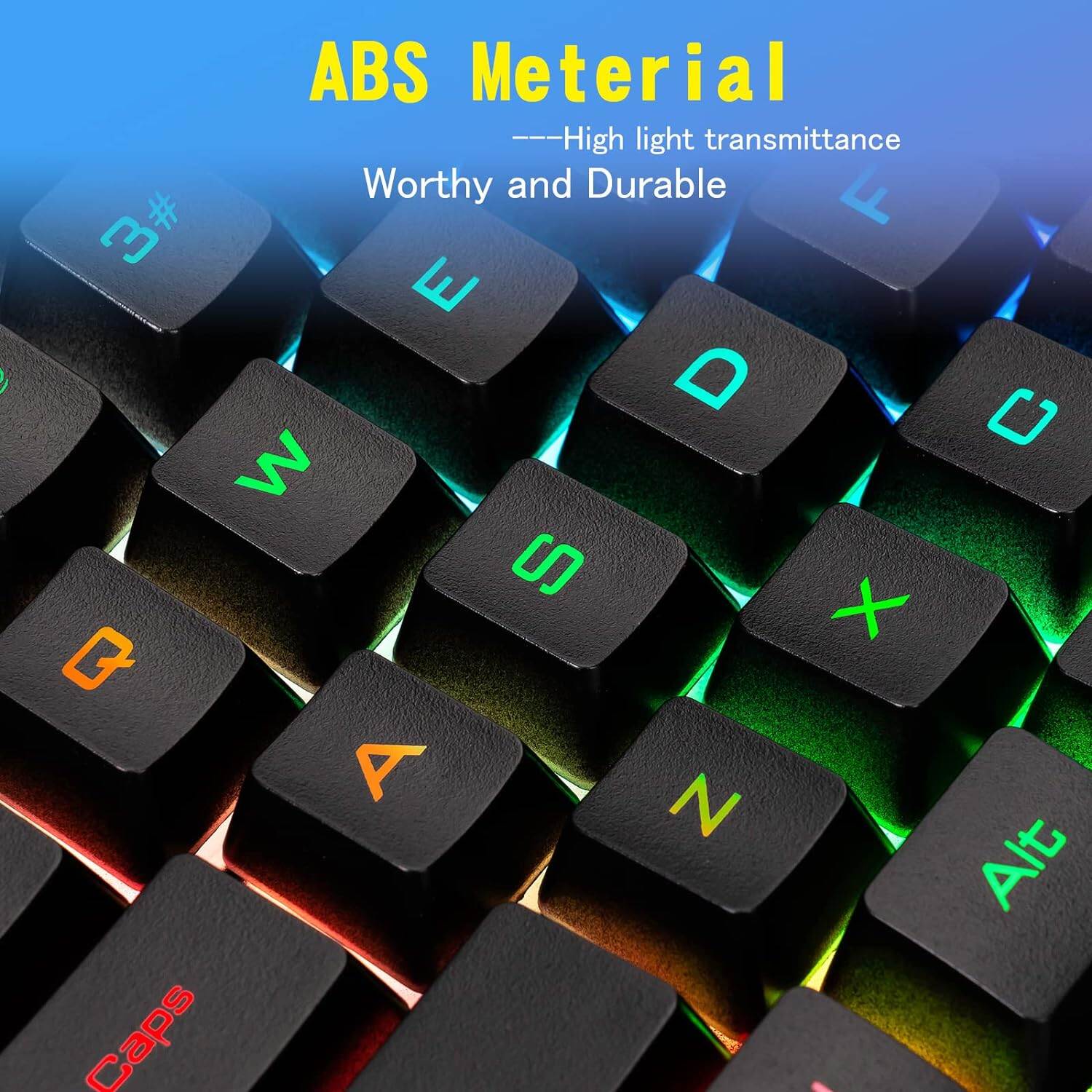 Picture of One Handed Half Keyboard 35keys Mouse USB Spilitter Type-C Adapter Gaming Combo with RGB LED Backlit  4 Port Adapter Mini Size Small Wired Set (Black)