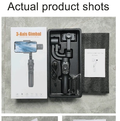 Picture of F10 Mobile Phone 3-Axis Handheld Stabilizer Gimbal with App Smartphone Anti-shake Selfie Stick For iPhone 14 Xiaomi Huawei (Black)