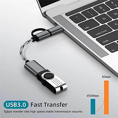 Picture of 2 in 1 USB 3.0 OTG Adapter Cable Type-C Micro USB to USB 3.0 Interface Charging Cable Line for Cellphone Converter for Cellphone (Multicolor)