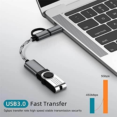 Picture of 2 in 1 USB 3.0 OTG Adapter Cable Type-C Micro USB to USB 3.0 Interface Charging Cable Line for Cellphone Converter for Cellphone (Multicolor)