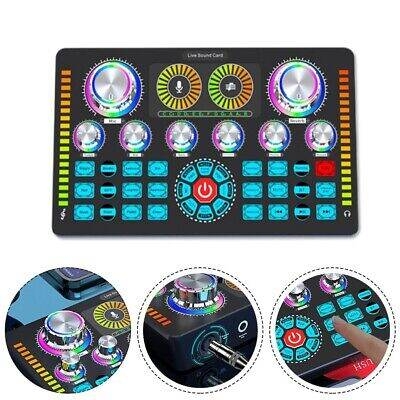 Picture of Podcast Studio Sound Mixer Q7 Sound Card Audio Mixer for Recording Live Streaming Sound Card Kit For Phone PC (Black)
