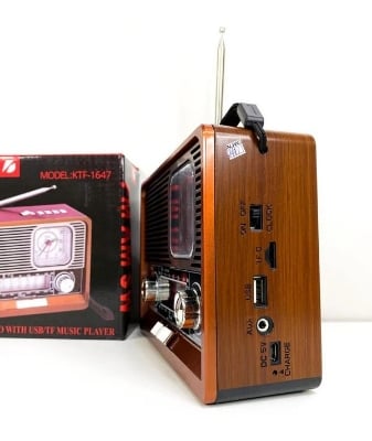 Picture of Ktf-1647 Portable Wireless AM FM SW 8 Band Bt Outdoor Home Radio Speaker with Flashlight Multi-function Mp3 TF USB Music Player (Multicolor)