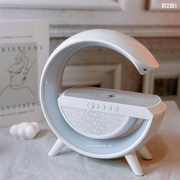 Picture of BT-2301 Wireless Charging Table Lamp Bluetooth Speaker Table Lamp  (8 cm) (Multicolor)