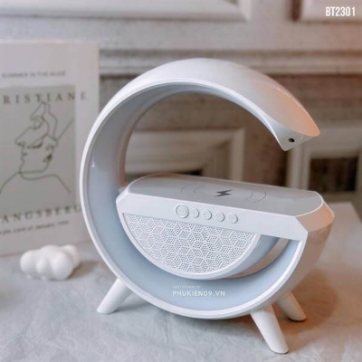 Picture of BT-2301 Wireless Charging Table Lamp Bluetooth Speaker Table Lamp  (8 cm) (Multicolor)
