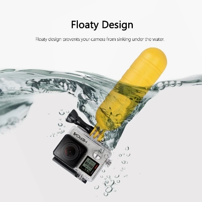 Picture of Gopro Float Bobber Hand Grip Mount For Go Pro Hero 8 7 5 Black h9 SJCAM SJ5000 SJ7 SJ6 Yi 4K Go Pro Accessory (Yellow)