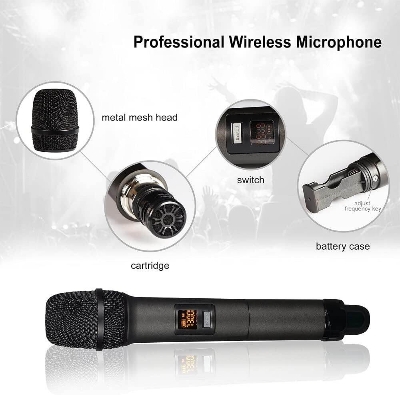 Picture of SHENGFU W14 WIRELESS MICROPHONE HANDHELD BLACK (Black)