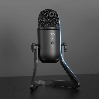 Picture of USB Podcast Microphone for Recording Streaming, Condenser Computer Gaming Mic for PC (Black)