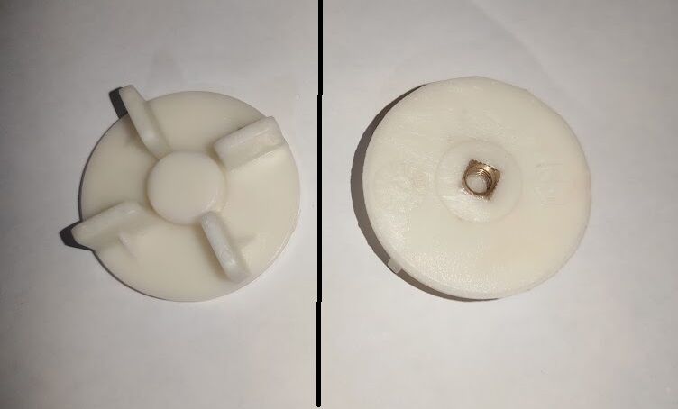 Picture of Blender Motor Coupler 5CM 4 Teeth Round No Screw or With Screw White 1 pcs (5cm With screw)