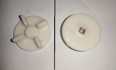 Picture of Blender Motor Coupler 5CM 4 Teeth Round No Screw or With Screw White 1 pcs (5cm With screw)