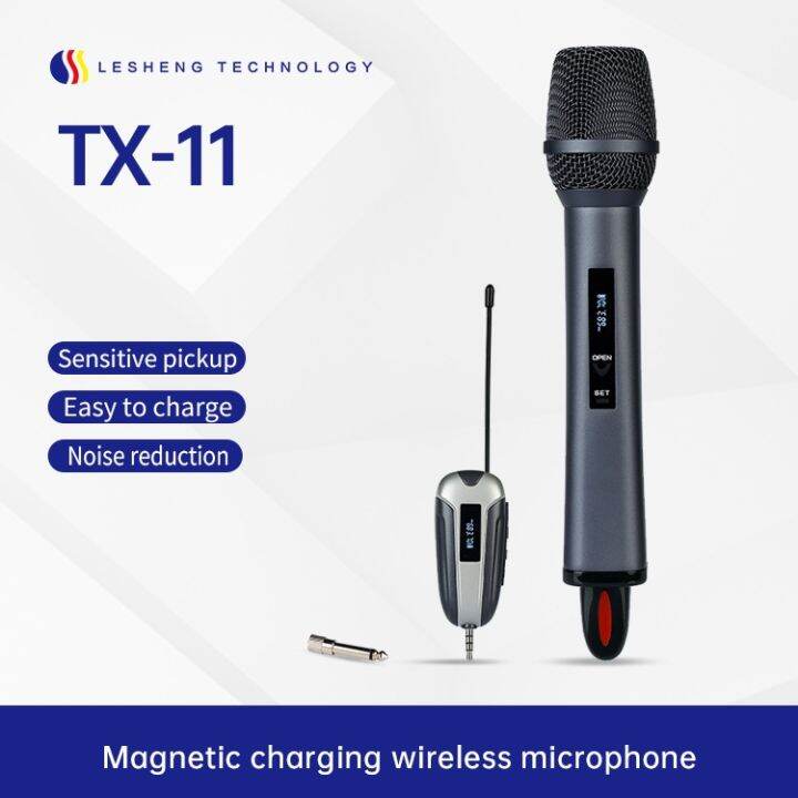 Picture of Shengfu TX-11 UHF Wireless Rechargeable Microphone Black 