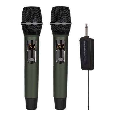 Picture of Shengfu cp-110 cd dual wireless hand microphone For journalist Black (Black)