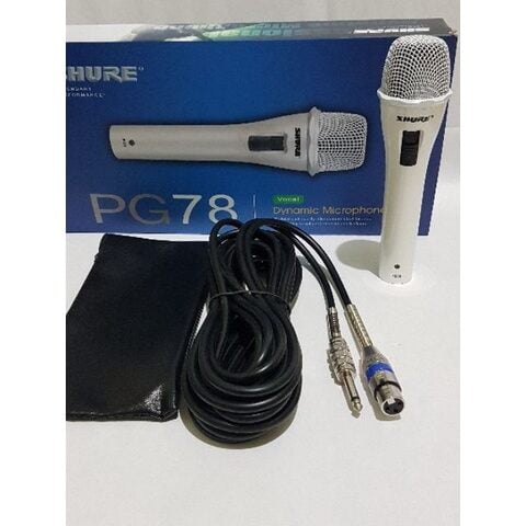 Picture of Microphone  Shure PG78 Dynamic Microphone with cable White (White)