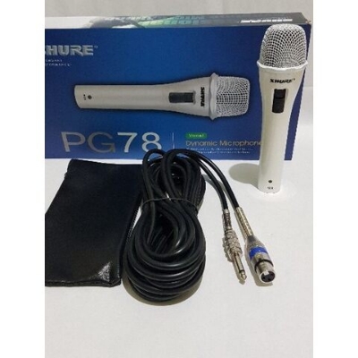Picture of Microphone  Shure PG78 Dynamic Microphone with cable White (White)