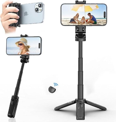 Picture of Ulanzi JJ02 Extendable Grip Phone Tripod with Remote M004 (Black)