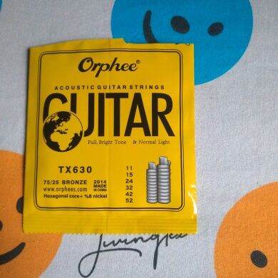 Picture of Orphe TX630 Acoustic guitar String – 75/25 Bronze Normal light (Gold)