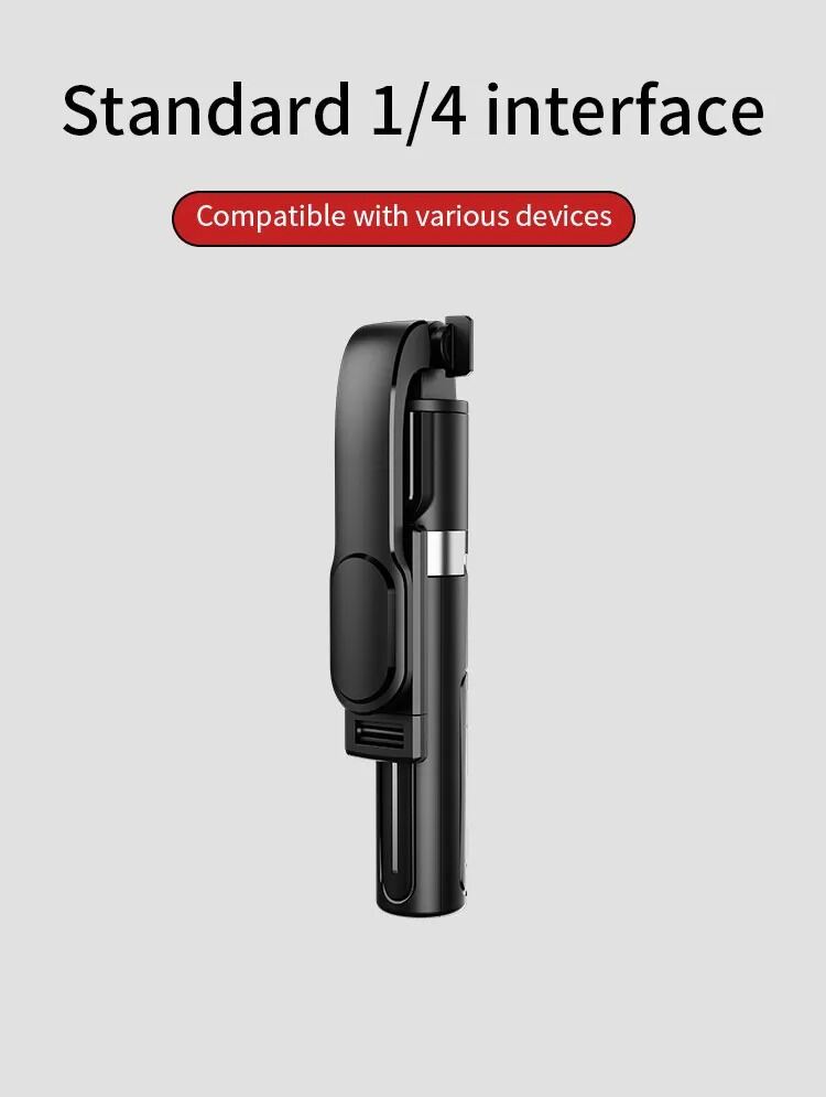 Picture of JMARY KT-219 6 Sections Extendable Selfie Stick Tripod Stand with Remote Control (Black)