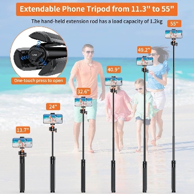 Picture of VRIG TP16 Extendable Phone Tripod (Black)