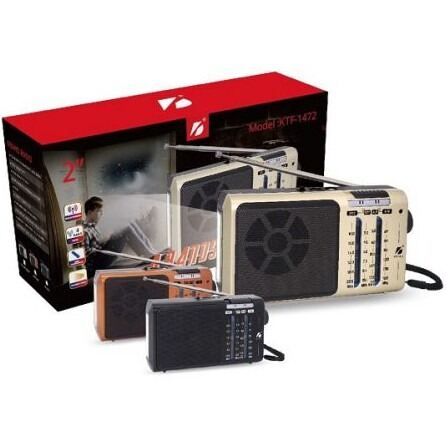 Picture of Kboard KTF-1472 FM Radio & MP3 Player BT Speaker MP3 Player TF USB Flashlight, built-in speaker, and SD card slot. (Multicolor)