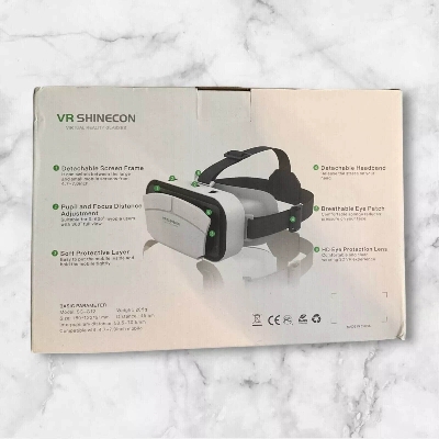 Picture of G12 VR Glasses 3D Virtual Reality Gaming Glasses Headset Helmet Goggles Lenses Smart For IOS Android Smartphone (White)