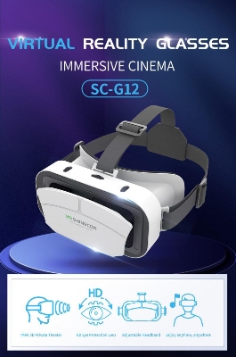 Picture of G12 VR Glasses 3D Virtual Reality Gaming Glasses Headset Helmet Goggles Lenses Smart For IOS Android Smartphone (White)