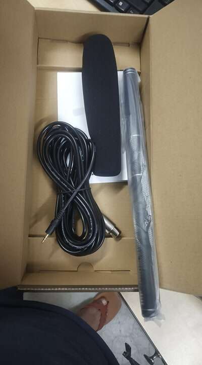 Picture of Boom EM-2800A High Performance Super Uni Directional Electret Condenser Microphone- Black (Black)