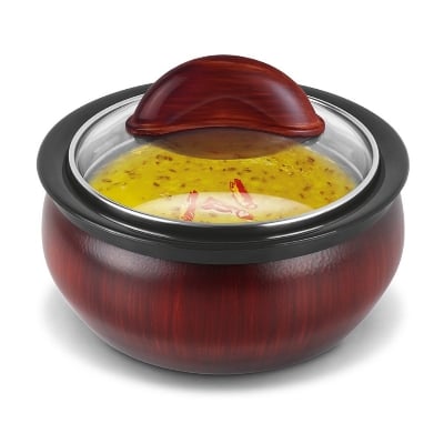 Picture of MILTON Casserole Insulated HotPot with Glass Lid ,Stainless Steel, Serving Box  For Hot Food Clarion-1500