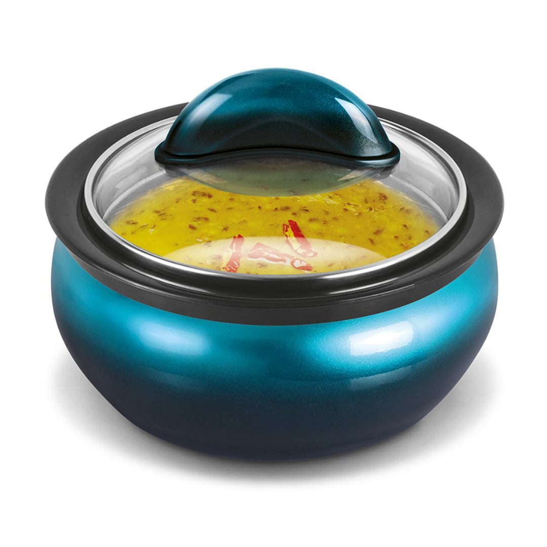 Picture of MILTON Casserole Insulated HotPot with Glass Lid ,Stainless Steel, Serving Box  For Hot Food Clarion-1500