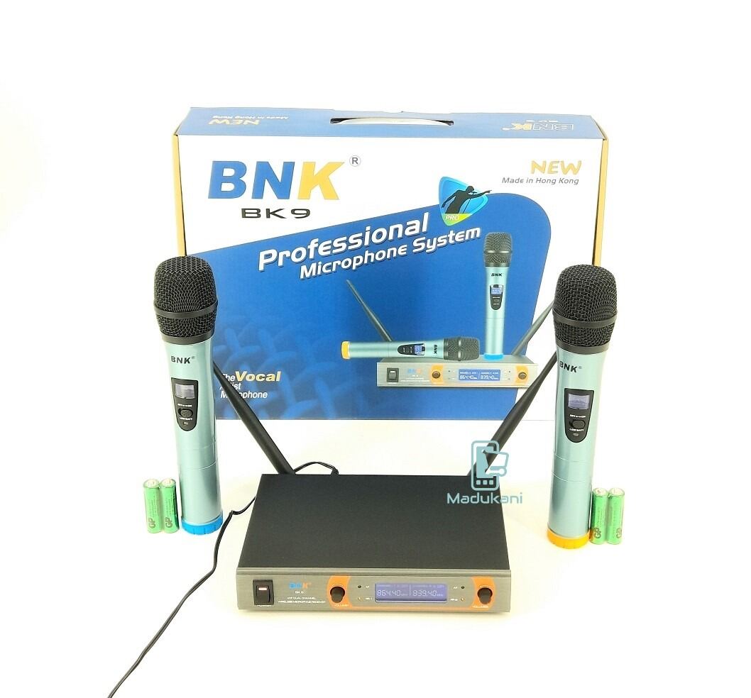 Picture of Professional Performance BNK BK-9 Dual Channel UHF Wireless Handheld Microphone For meeting Seminar (2 hand)