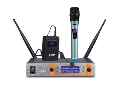 Picture of Professional UHF BNK - BK9E, 2in1 Wireless Microphones (1 Headband, 1 Hand Microphone)  with balanced output 