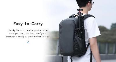 Picture of Ulanzi TT51 Aluminium Alloy Portable Tripod for iPhone and Camera Foldable 5 sections Adjustable 1.38m 54.3 inch Stand For Cellphone Bracket (Black)