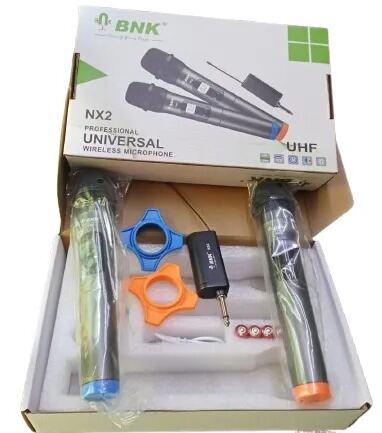 Picture of Bnk NX2 Professional Sound Quality Universal Digital Wireless UHF frequency  Dual Microphone with Rechargeable Receiver (Grey)