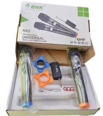 Picture of Bnk NX2 Professional Sound Quality Universal Digital Wireless UHF frequency  Dual Microphone with Rechargeable Receiver (Grey)