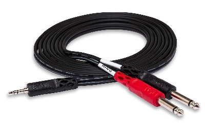 Picture of Guitar Cable (1:2) 5 Feet 3.5Mm To 6.5Mm Dual Male To Male Audio Cable Pure Copper Audio Adapter Extension Cable For Computer Amplifier Mixer - 1.5M - Black - Guitar Strings 