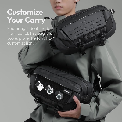 Picture of ULANZI AB02 Camera Sling Bag, Water-Resistant Camera Case with Tripod Holder, DSLR/SLR/Mirrorless Camera Bags Crossbody for photographers - Black 9L Capacity (Black)