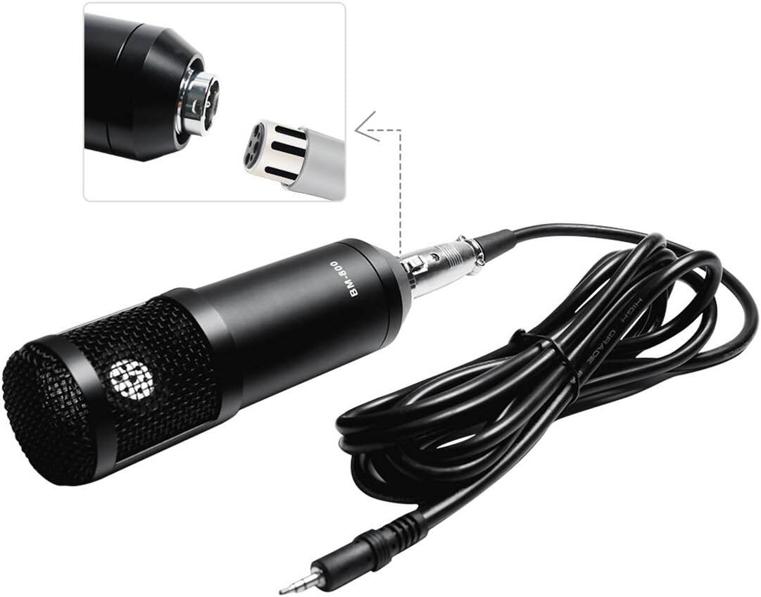Picture of Professional BM800 Studio Condenser Microphone 3.5mm Wired BM800 Condenser Sound Recording Microphone (Bm800+Cable1.5M)