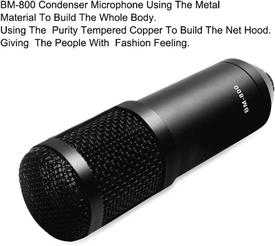 Picture of Professional BM800 Studio Condenser Microphone 3.5mm Wired BM800 Condenser Sound Recording Microphone (BM 800 Mic)