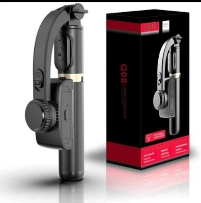Picture of Q08 Handheld Gimbal Smartphone Bluetooth Handheld Stabilizer with Tripod selfie Stick Folding Gimbal for Cellphone (Black)