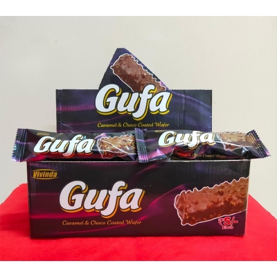 Picture of Caramel And Choco Coated Wafer Rectangular Gufa Chocolate -30 Pcs -Indian
